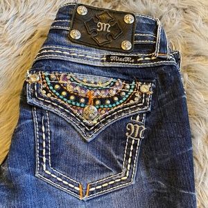 Y2K Miss me low waisted boot cut jeans👖